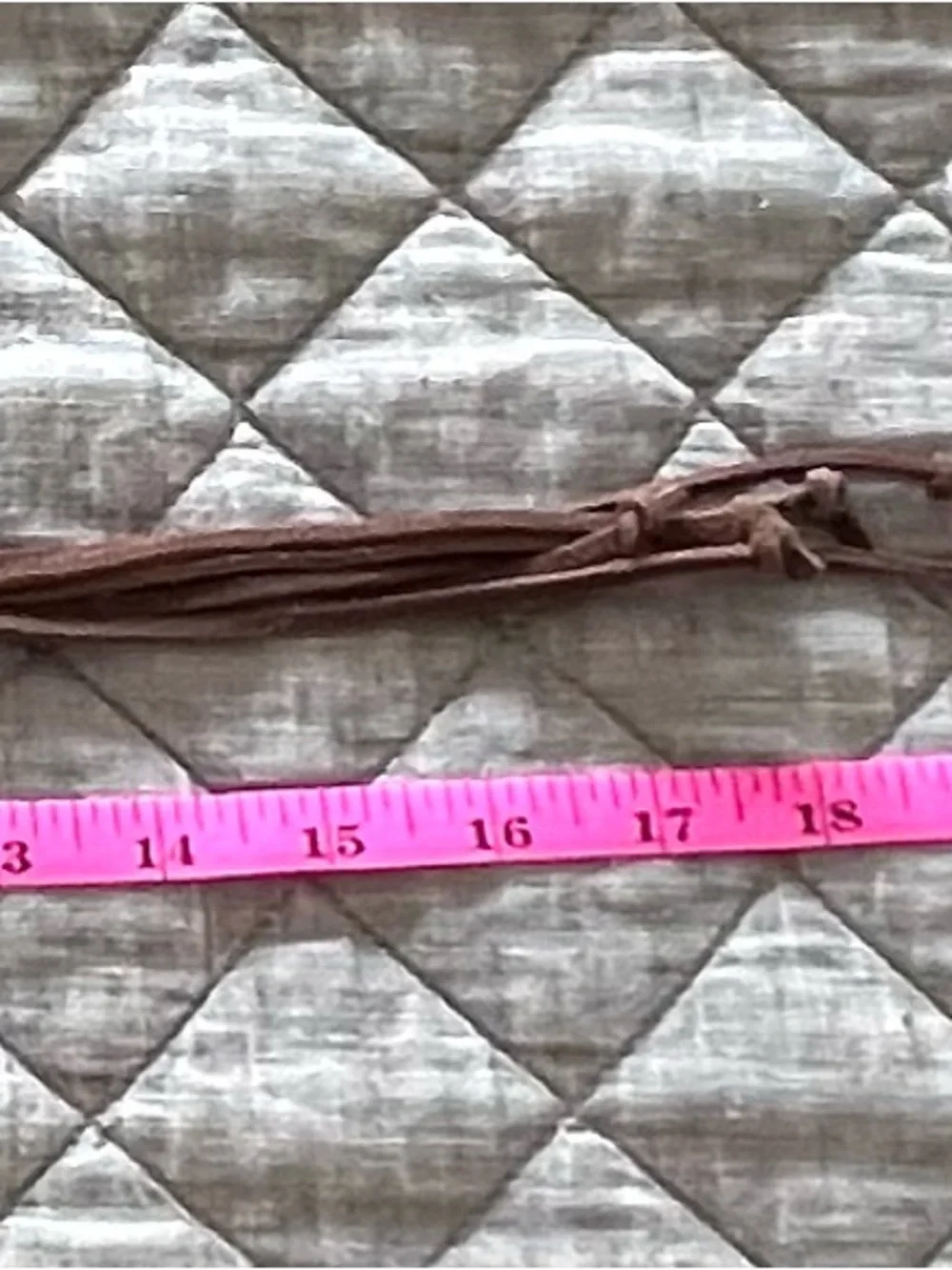 Brown Suede Lace-Up Belt with Feather Rosette Accents